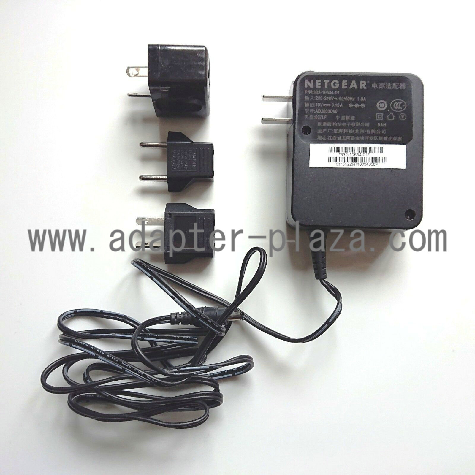 Brand New 19V 3.16A AD2003000 332-10634-01 power adapter for NETGEAR Wifi Router R8500 R8000 X8 AC5300 R9000